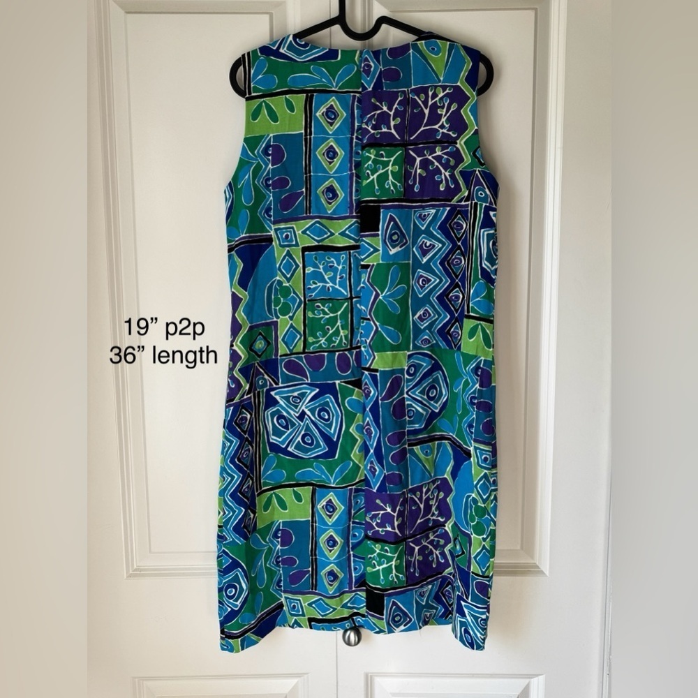 ✨ Vintage 80s 90s Abstract Shift Dress ✨ - Picture 9 of 9